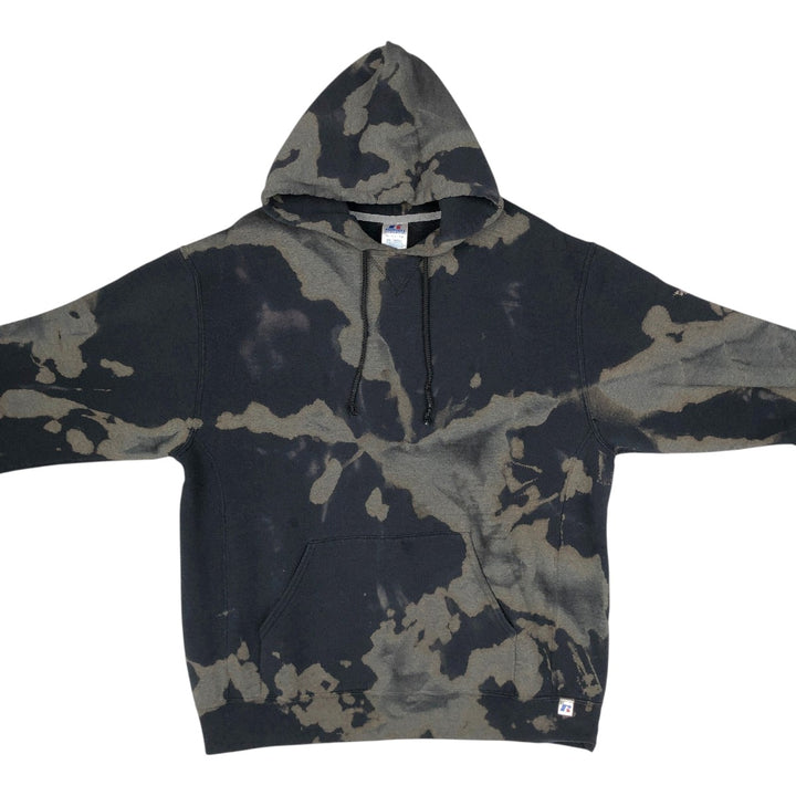 2000'S Russell Tie-Dye Pattern Sweatshirt Pullover Hoodie, Men's XL (approx.) cotton black type Vintage Second Hand