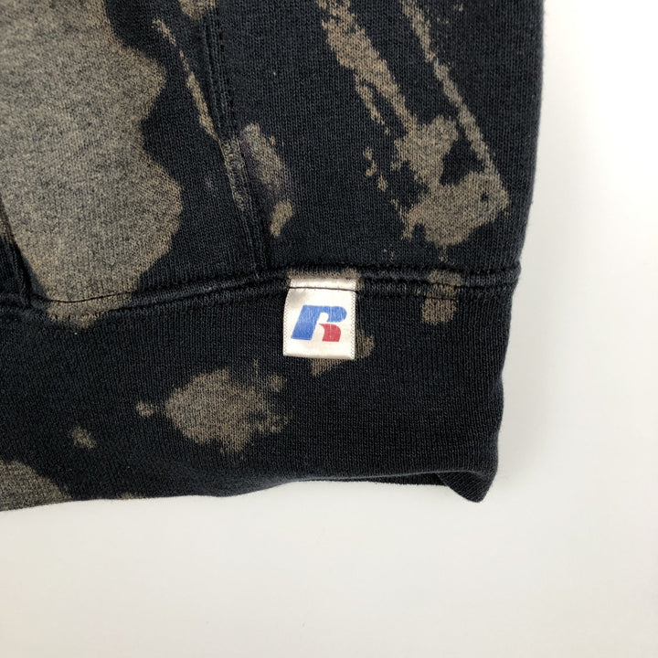 2000'S Russell Tie-Dye Pattern Sweatshirt Pullover Hoodie, Men's XL (approx.) cotton black type Vintage Second Hand