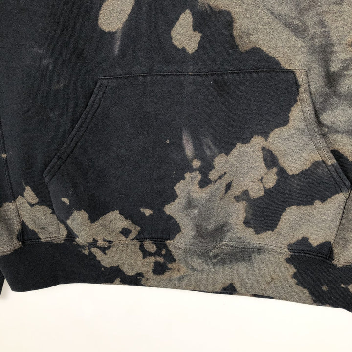 2000'S Russell Tie-Dye Pattern Sweatshirt Pullover Hoodie, Men's XL (approx.) cotton black type Vintage Second Hand