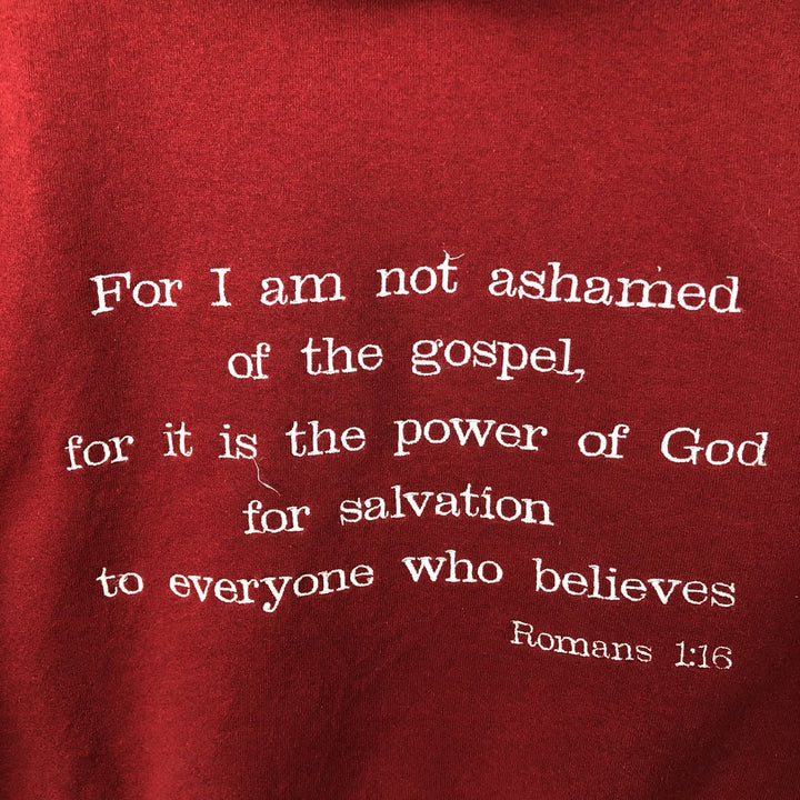2000'S Russell Message Sweatshirt Pullover Hoodie, Men's XXL equivalent. cotton red type Vintage Second Hand