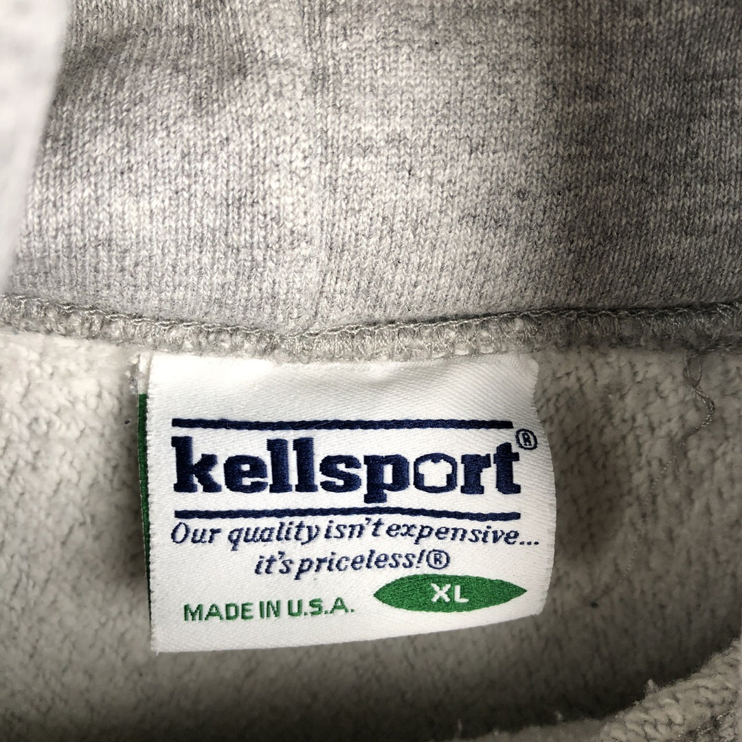 90'S Kell Sport Sweat Pullover Hoodie, Made in USA, Men's XL equivalent, Vintage cotton gray type Vintage Second Hand