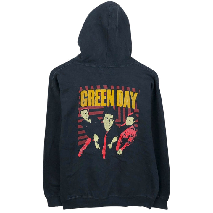 SPORTS CLUB GREEN DAY Band Sweatshirt Pullover Hoodie (Men's Size S) cotton black type Vintage Second Hand