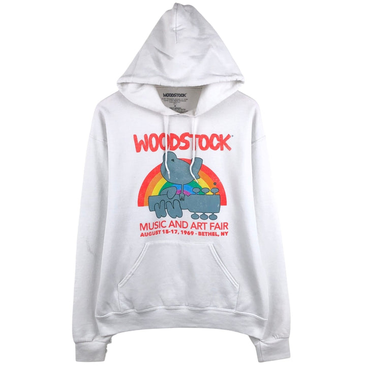 WOODSTOCK MUSIC AND ART FAIR Sweat Pullover Hoodie (Men's Size M) cotton white type Vintage Second Hand