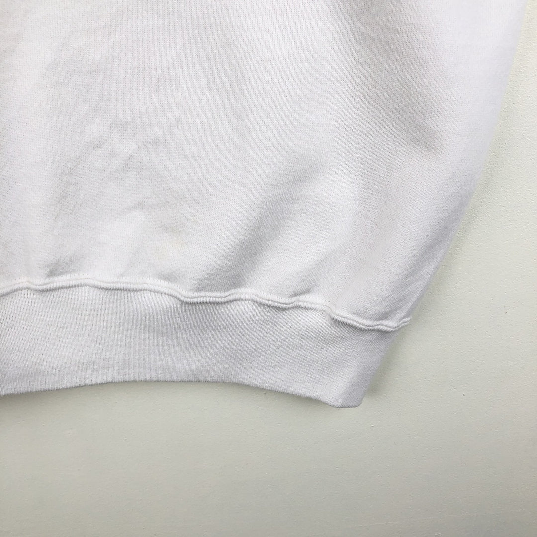 90'S Discus Athletic UNISYS Advertising Sweat Pullover Hoodie, Made in USA, Men's Size L (approx.) cotton white type Vintage Second Hand