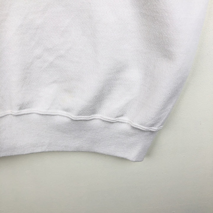 90'S Discus Athletic UNISYS Advertising Sweat Pullover Hoodie, Made in USA, Men's Size L (approx.) cotton white type Vintage Second Hand