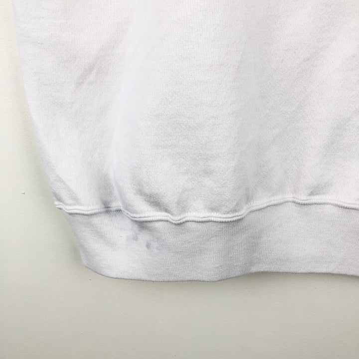 90'S Discus Athletic UNISYS Advertising Sweat Pullover Hoodie, Made in USA, Men's Size L (approx.) cotton white type Vintage Second Hand