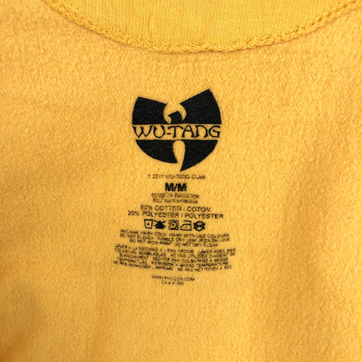 Wu-Tang Clan band sweatshirt pullover hoodie, men's size M (approx.) cotton yellow type Vintage Second Hand