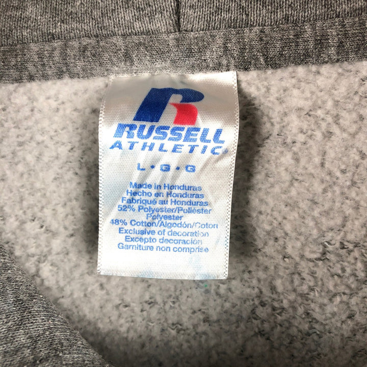 Russell College Sweatshirt Pullover Hoodie, Men's Size L polyester gray type Vintage Second Hand