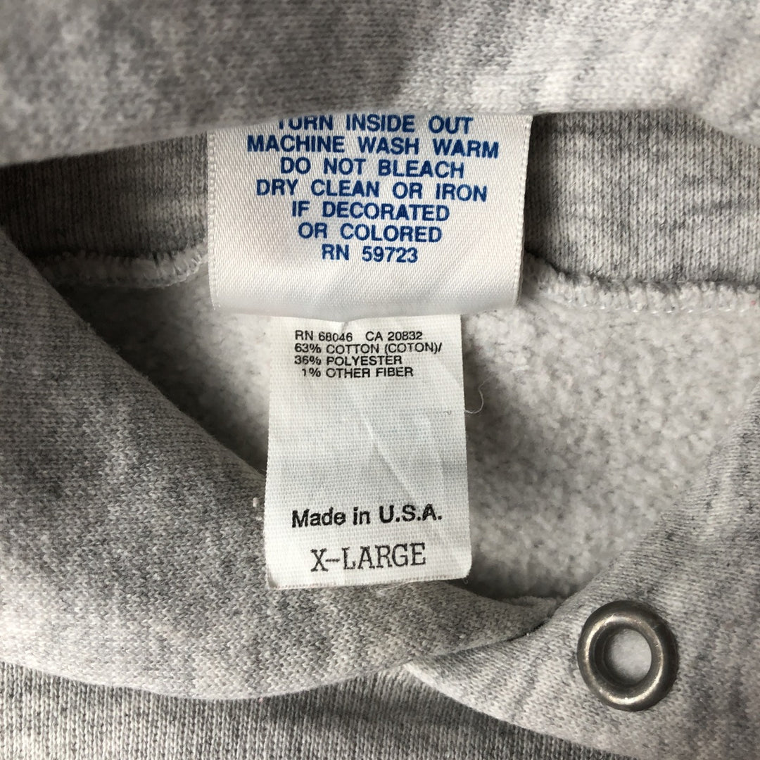 TRENCH ULTRA NFL KANSAS CITY CHIEFS Half-Zip Sweatshirt Hoodie, Made in USA, Men's XL (approx.) cotton gray type Vintage Second Hand