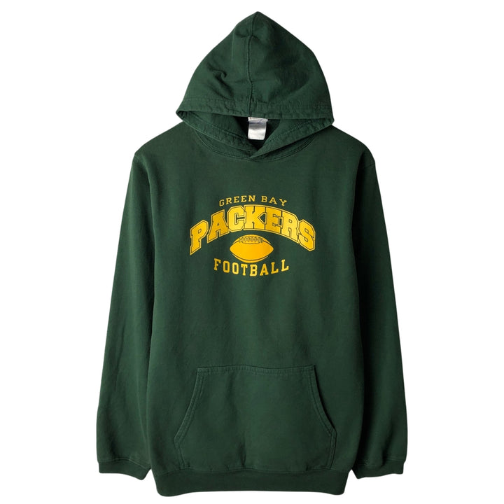 NFL Green Bay Packers sweatshirt pullover hoodie, men's size M (approx.) cotton green type Vintage Second Hand