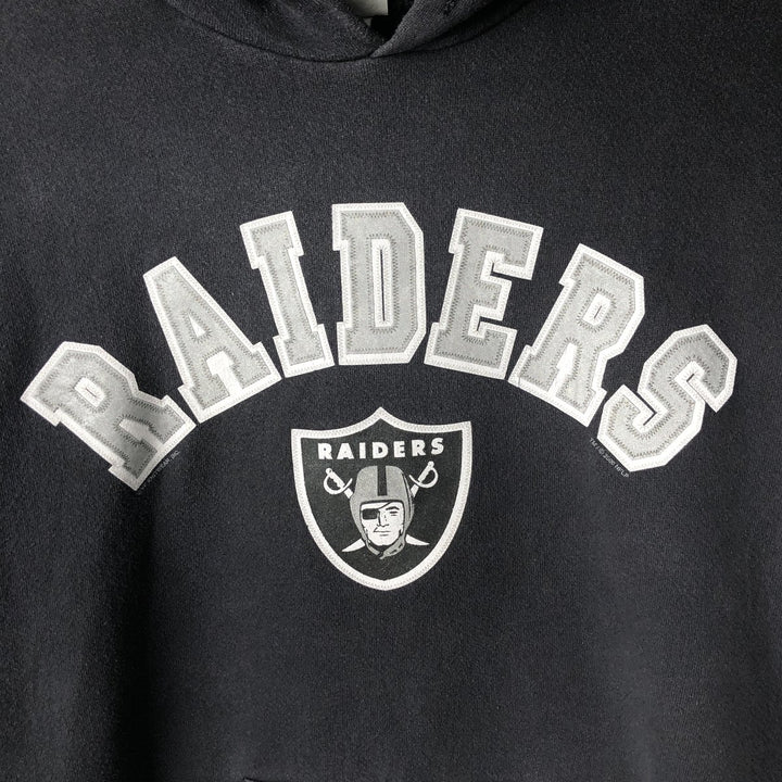 90'S LEE SPORT NFL Oakland Raiders Sweatshirt Pullover Hoodie, Men's XXL equivalent, Vintage unclear black type Vintage Second Hand