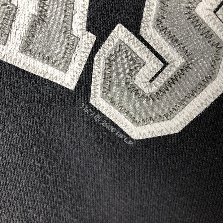 90'S LEE SPORT NFL Oakland Raiders Sweatshirt Pullover Hoodie, Men's XXL equivalent, Vintage unclear black type Vintage Second Hand