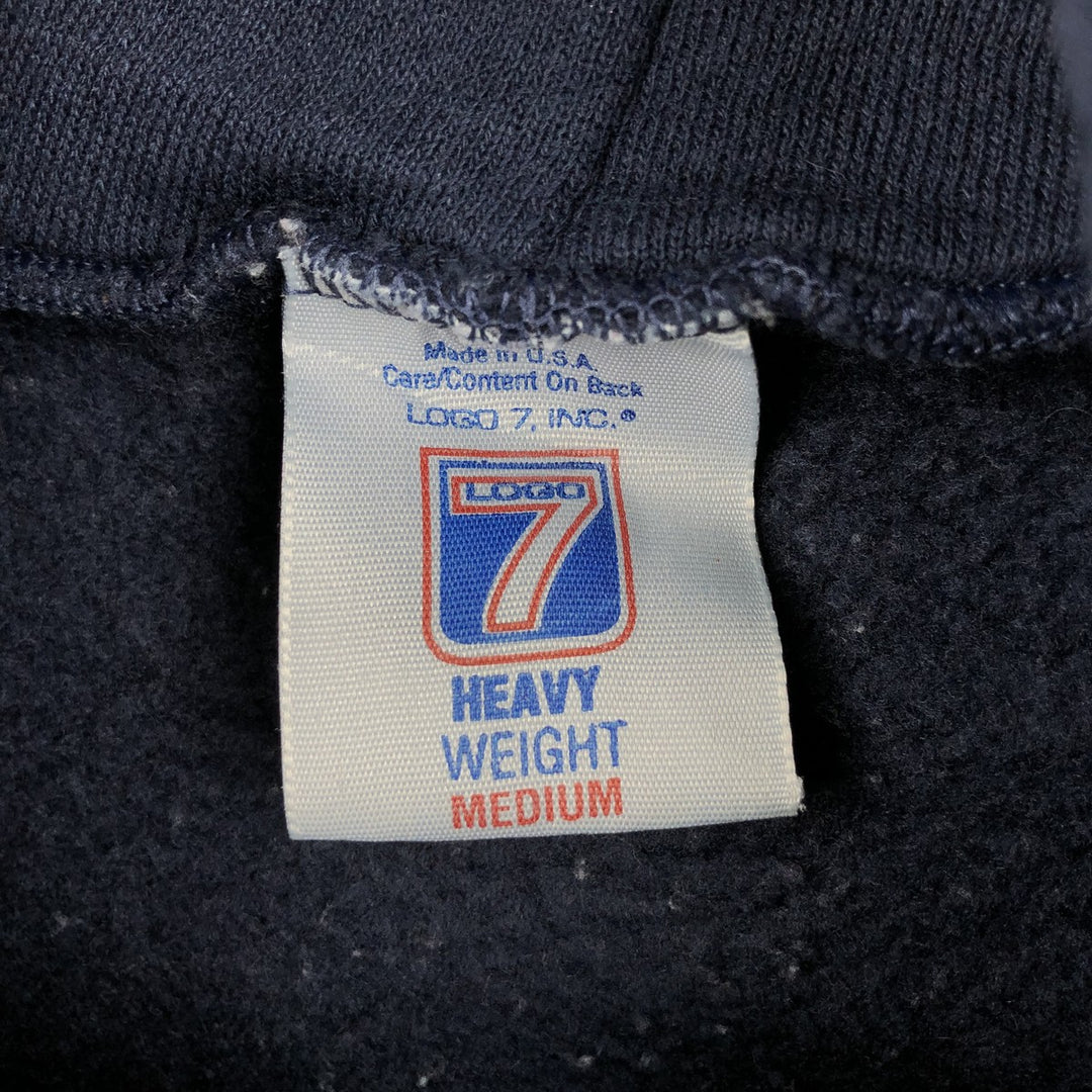 90'S LOGO 7 HEAVY WEIGHT NFL Dallas Cowboys Sweatshirt Pullover Hoodie, Made in USA, Men's Size M (Equivalent), Vintage cotton navy blue type Vintage Second Hand
