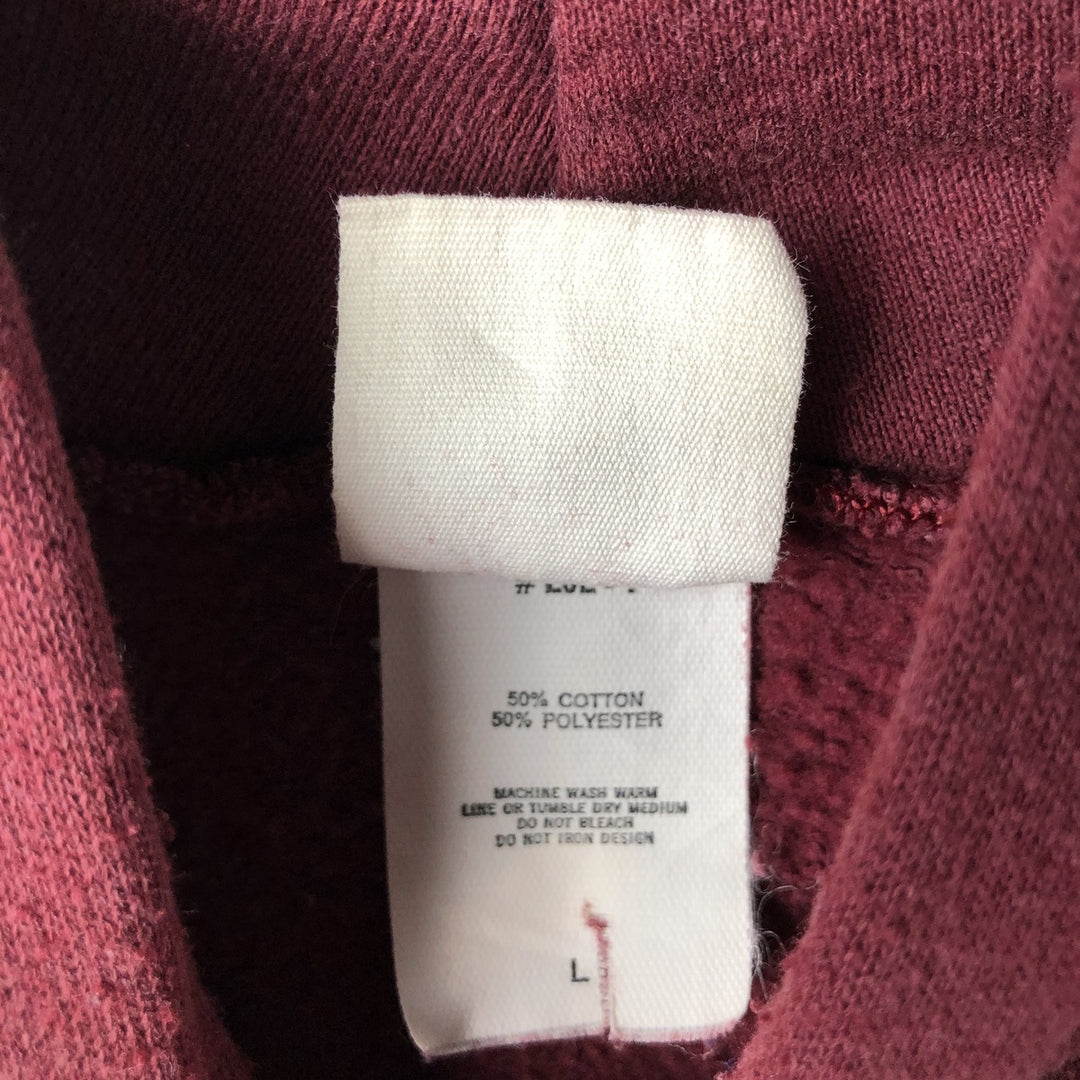 90'S LOGO7 NFL Washington Redskins Sweatshirt Pullover Hoodie, Made in USA, Men's Size L (Equivalent), Vintage cotton wine-red Vintage Second Hand