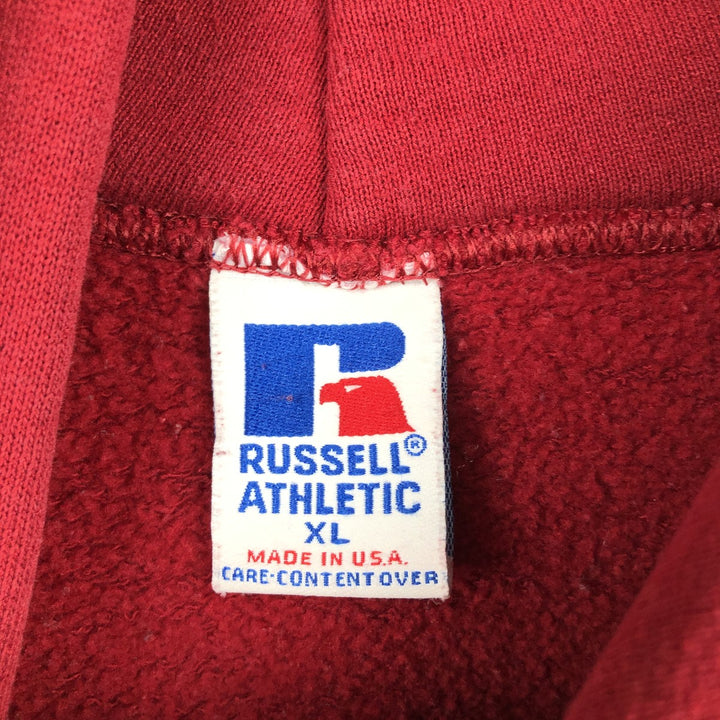 90'S Russell NFL Washington Redskins Sweatshirt Pullover Hoodie, Made in USA, Men's XL equivalent, Vintage cotton burgundy type Vintage Second Hand