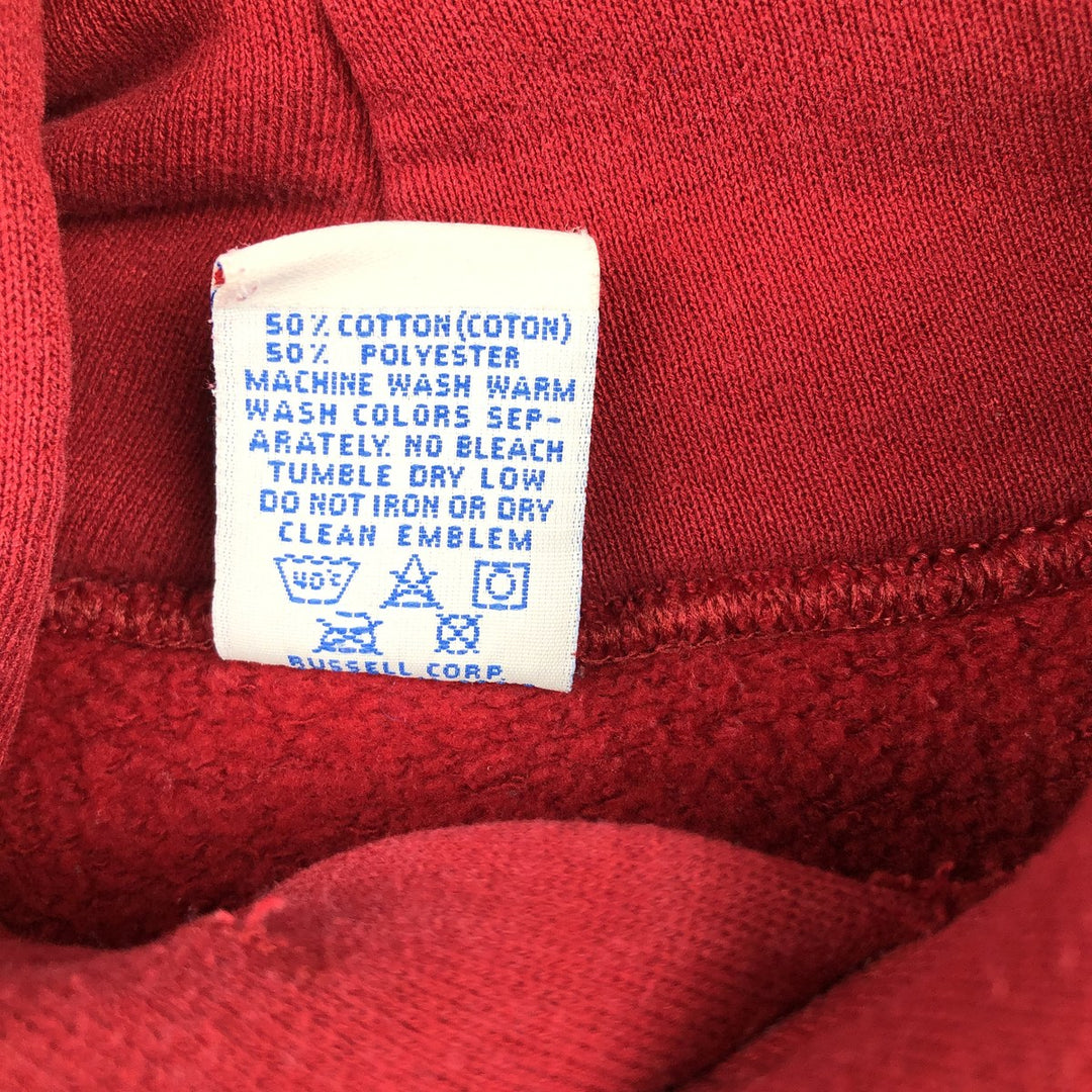 90'S Russell NFL Washington Redskins Sweatshirt Pullover Hoodie, Made in USA, Men's XL equivalent, Vintage cotton burgundy type Vintage Second Hand