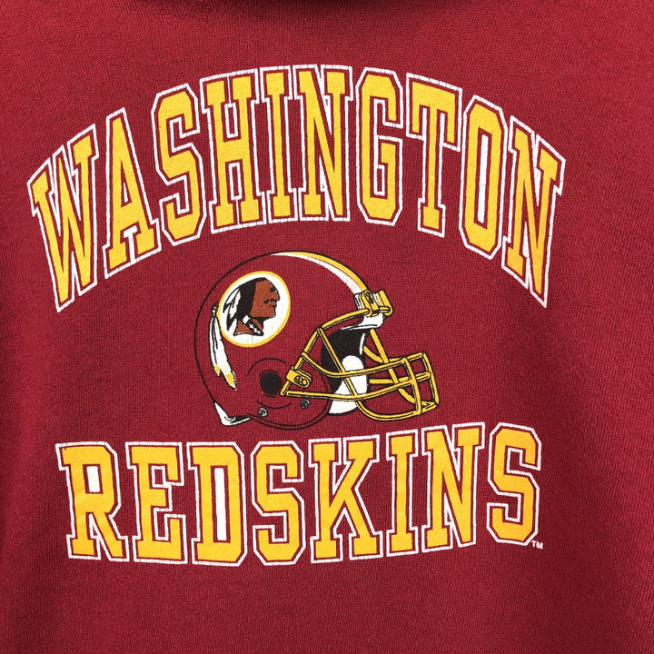 90'S Russell NFL Washington Redskins Sweatshirt Pullover Hoodie, Made in USA, Men's XL equivalent, Vintage cotton burgundy type Vintage Second Hand