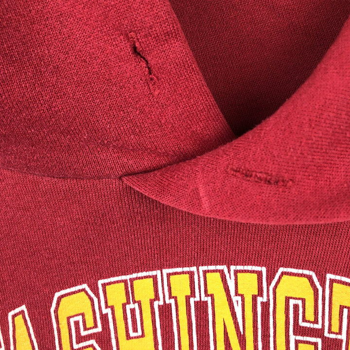 90'S Russell NFL Washington Redskins Sweatshirt Pullover Hoodie, Made in USA, Men's XL equivalent, Vintage cotton burgundy type Vintage Second Hand