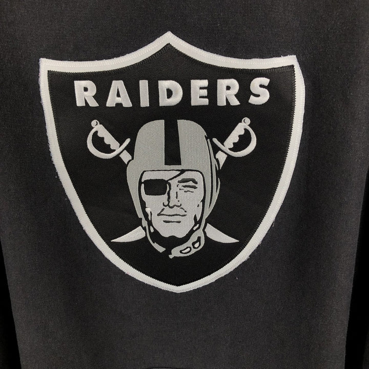 NFL Oakland Raiders sweatshirt pullover hoodie, men's size XL (approx.) unclear black type Vintage Second Hand