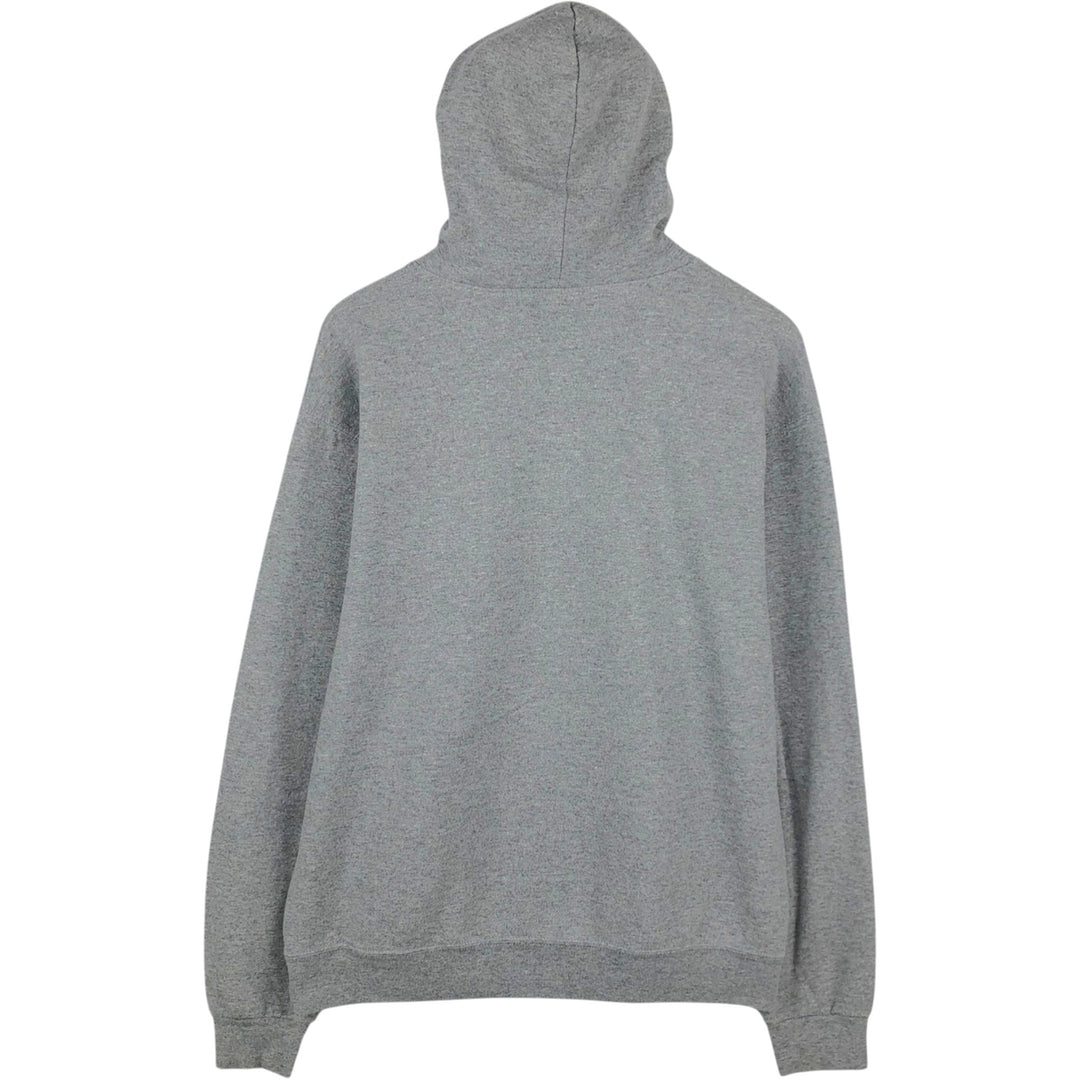 Jerzees Sweat Half-Zip Hoodie, Men's Size L (approx.) cotton gray type Vintage Second Hand