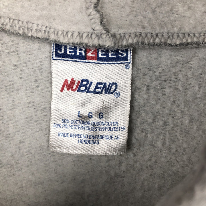 Jerzees Sweat Half-Zip Hoodie, Men's Size L (approx.) cotton gray type Vintage Second Hand