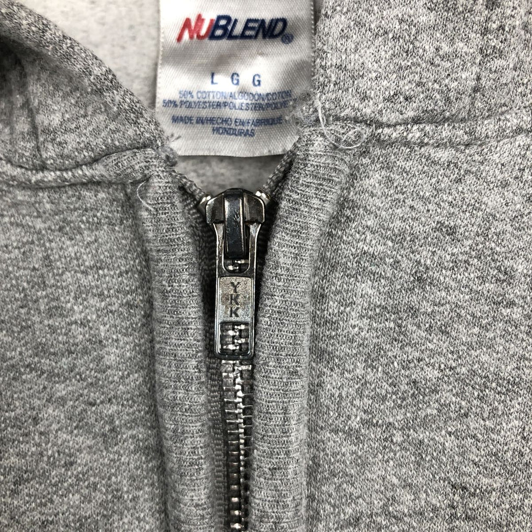 Jerzees Sweat Half-Zip Hoodie, Men's Size L (approx.) cotton gray type Vintage Second Hand