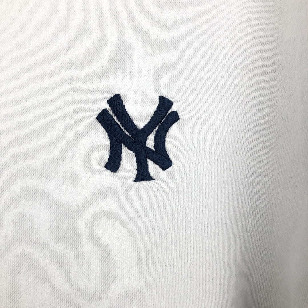 90'S Russell MLB New York Yankees Sweatshirt Pullover Hoodie, Men's Size M (Equivalent), Vintage cotton white type Vintage Second Hand