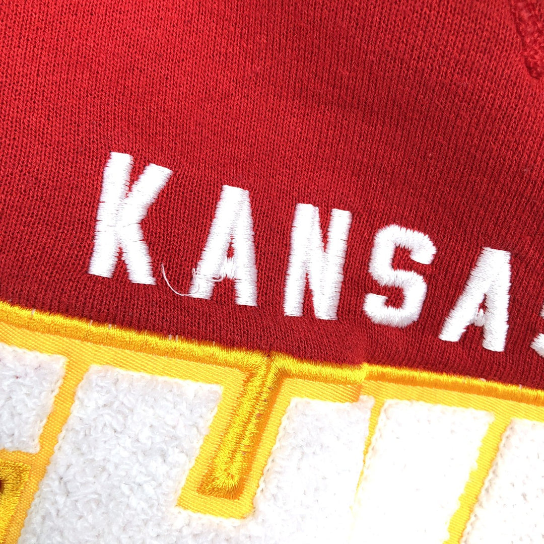 90'S Russell NFL Kansas City Chiefs Sweatshirt Pullover Hoodie, Men's Size L (approx.), Vintage cotton red type Vintage Second Hand