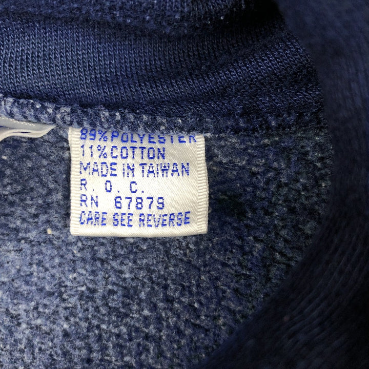 Starter NFL Dallas Cowboys Half-Button Sweatshirt Hoodie (Men's Size L) polyester navy blue type Vintage Second Hand