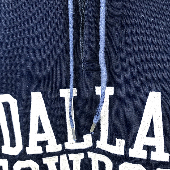 Starter NFL Dallas Cowboys Half-Button Sweatshirt Hoodie (Men's Size L) polyester navy blue type Vintage Second Hand
