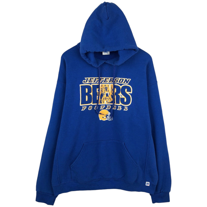 Russell sweatshirt pullover hoodie, men's size XL cotton blue type Vintage Second Hand