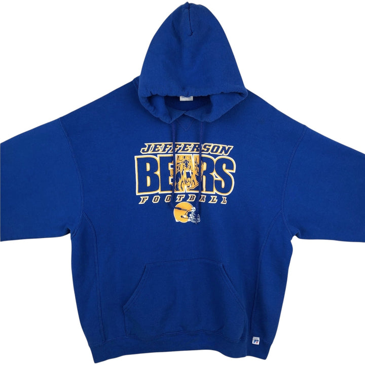 Russell sweatshirt pullover hoodie, men's size XL cotton blue type Vintage Second Hand