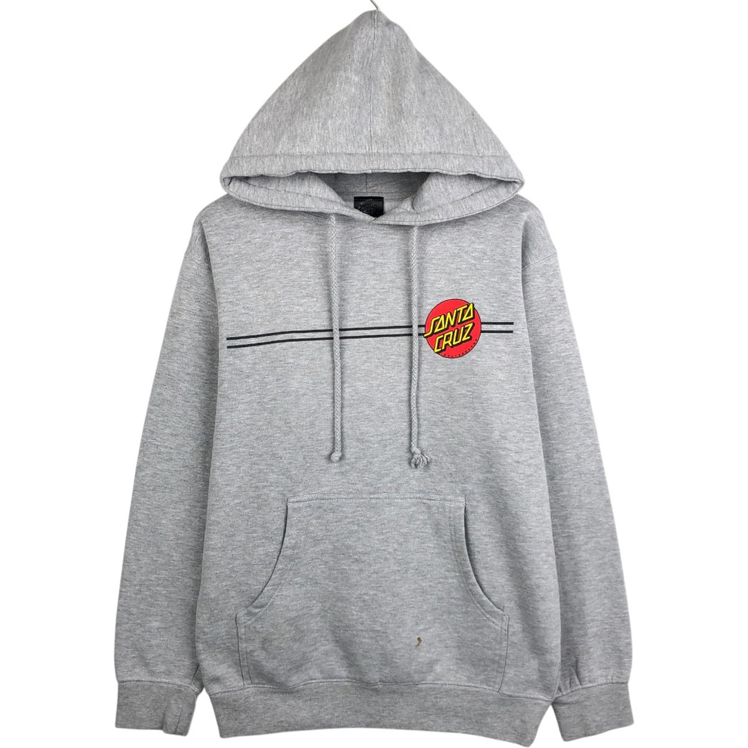 SANTA CRUZ Sweat Pullover Hoodie Men's Size L cotton gray type Vintage Second Hand