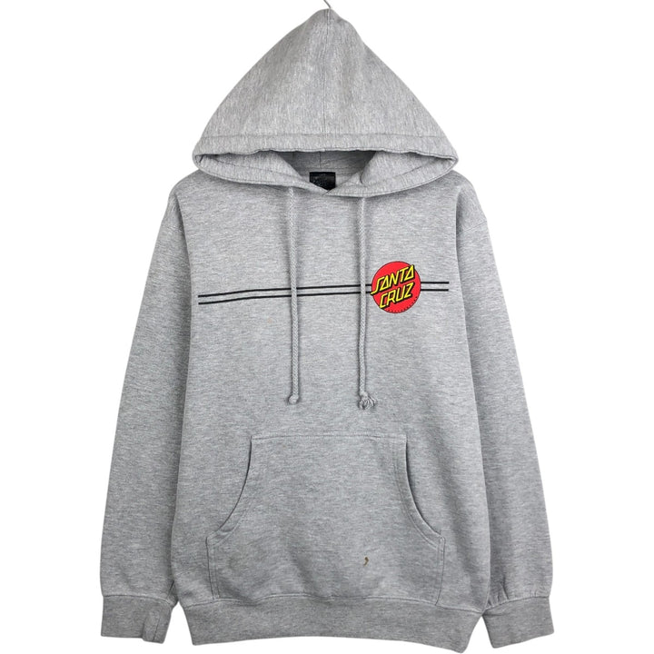 SANTA CRUZ Sweat Pullover Hoodie Men's Size L cotton gray type Vintage Second Hand