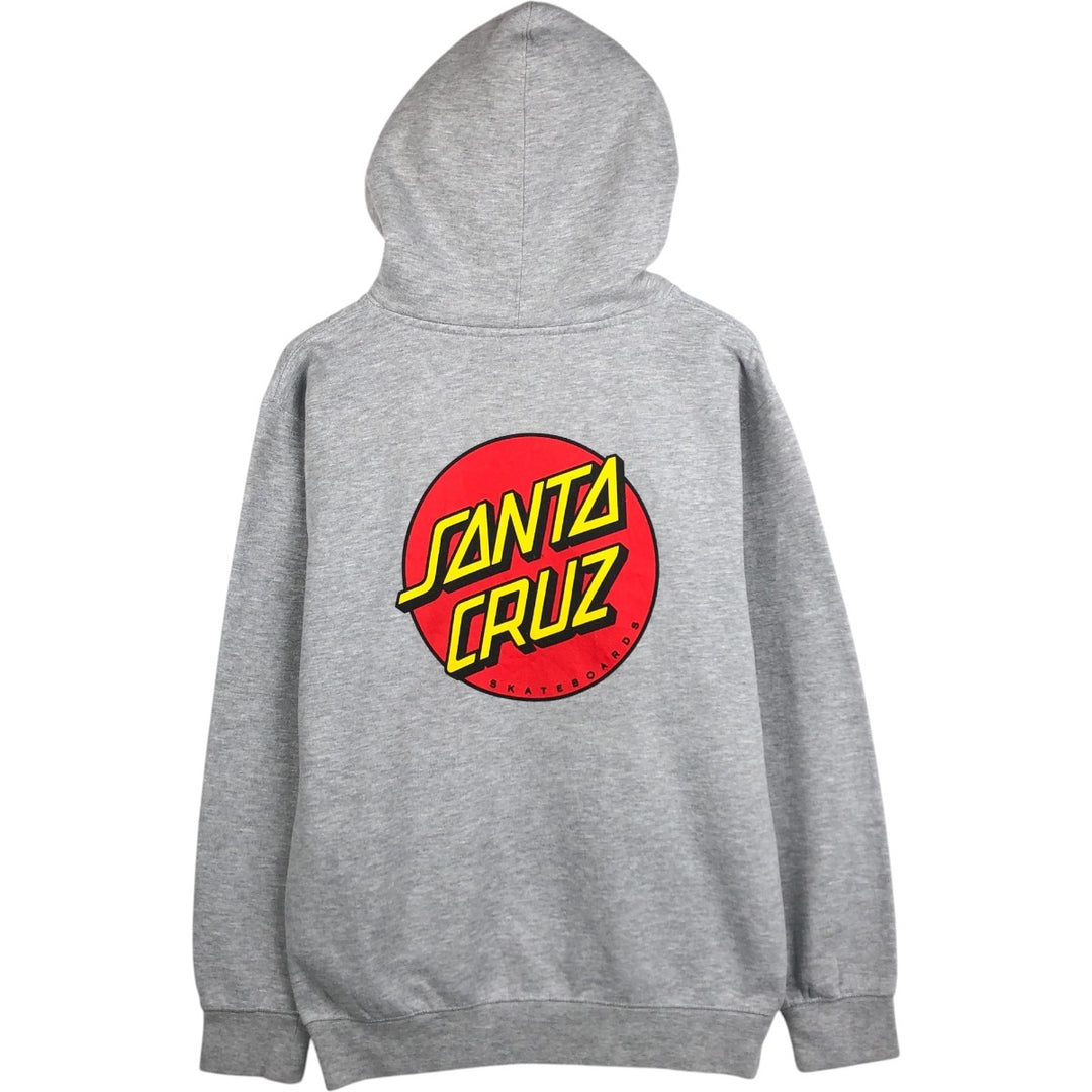 SANTA CRUZ Sweat Pullover Hoodie Men's Size L cotton gray type Vintage Second Hand