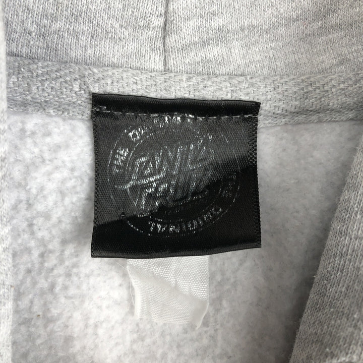 SANTA CRUZ Sweat Pullover Hoodie Men's Size L cotton gray type Vintage Second Hand