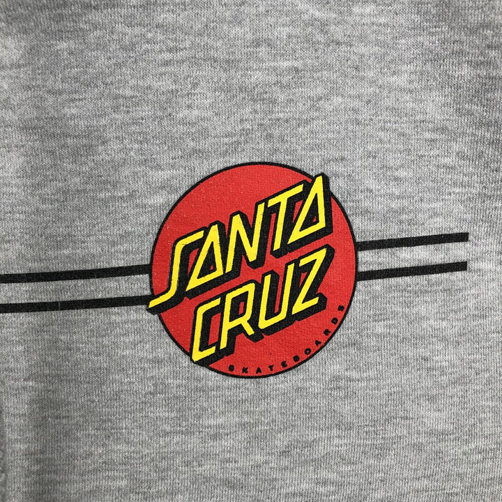 SANTA CRUZ Sweat Pullover Hoodie Men's Size L cotton gray type Vintage Second Hand