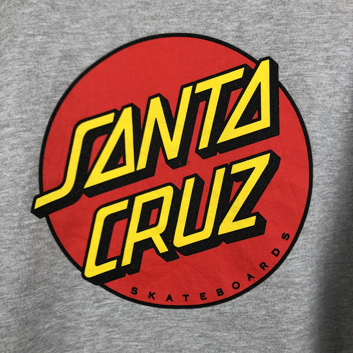 SANTA CRUZ Sweat Pullover Hoodie Men's Size L cotton gray type Vintage Second Hand