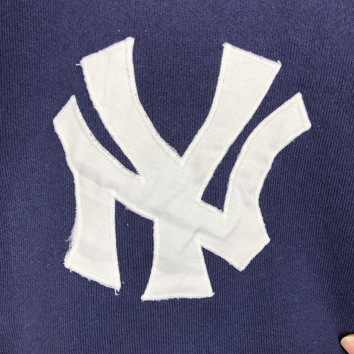90'S Majestic MLB New York Yankees varsity jacket/award jacket, made in USA, men's size L equivalent. cotton navy blue type Vintage Second Hand