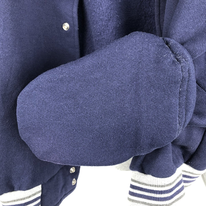 90'S Majestic MLB New York Yankees varsity jacket/award jacket, made in USA, men's size L equivalent. cotton navy blue type Vintage Second Hand