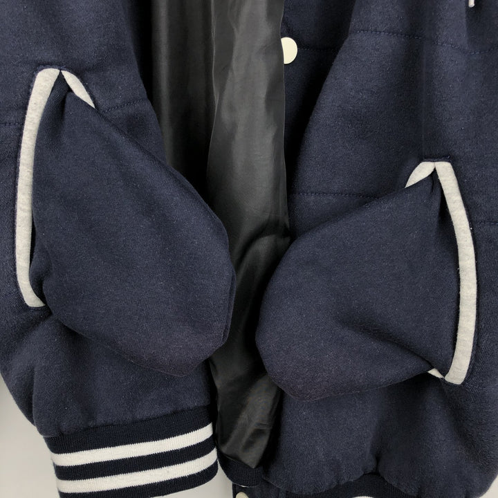 MLB New York Yankees Hooded Varsity Jacket Award Jacket Made in China Men's XXL Equivalent unclear navy blue type Vintage Second Hand
