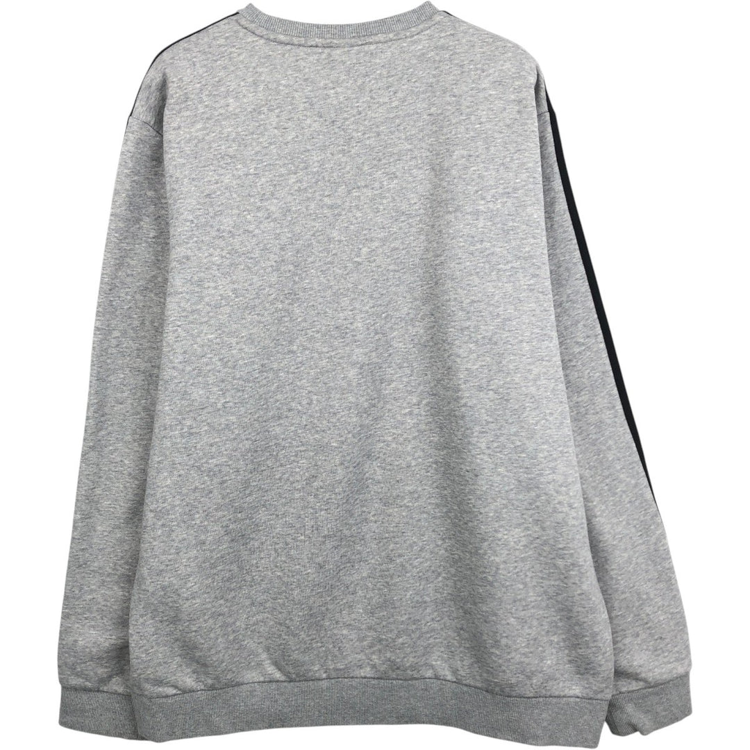 Adidas logo sweatshirt, men's size XL cotton gray type Vintage Second Hand