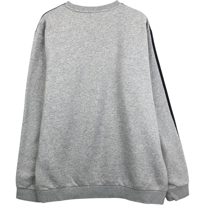 Adidas logo sweatshirt, men's size XL cotton gray type Vintage Second Hand