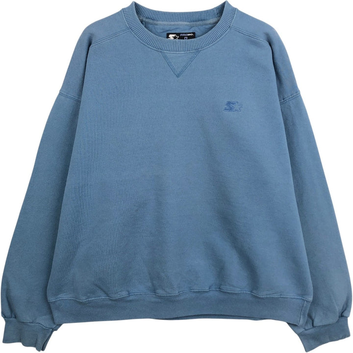 90'S Starter HEAVYWEIGHT One-Point Logo Sweatshirt, Men's Size L (Equivalent), Vintage unclear Blue type light blue Vintage Second Hand