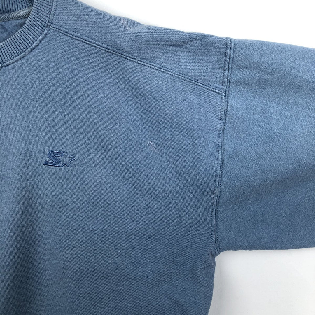 90'S Starter HEAVYWEIGHT One-Point Logo Sweatshirt, Men's Size L (Equivalent), Vintage unclear Blue type light blue Vintage Second Hand