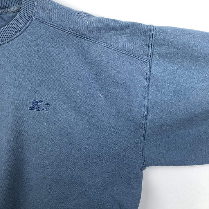 90'S Starter HEAVYWEIGHT One-Point Logo Sweatshirt, Men's Size L (Equivalent), Vintage unclear Blue type light blue Vintage Second Hand
