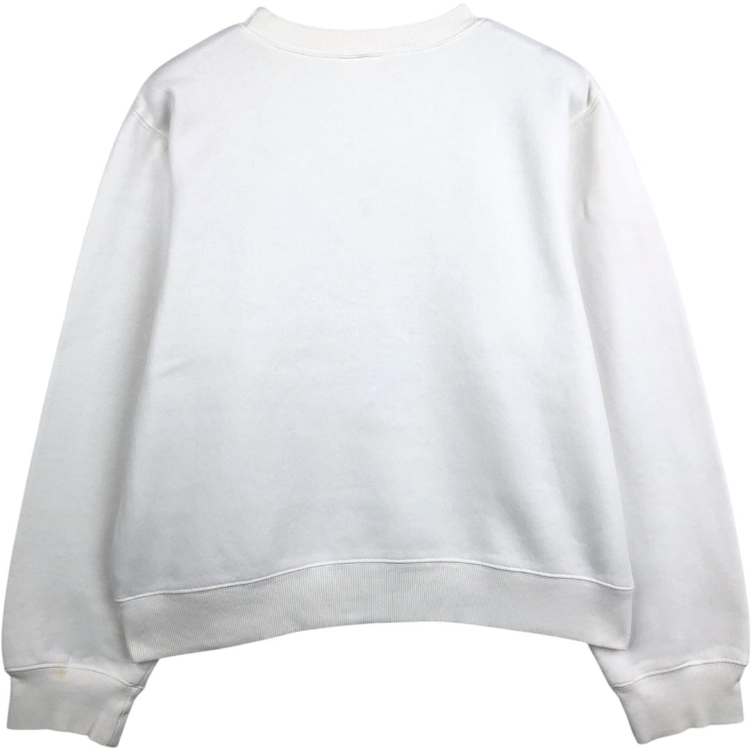 00'S Adidas logo sweatshirt, men's size L cotton white type Vintage Second Hand