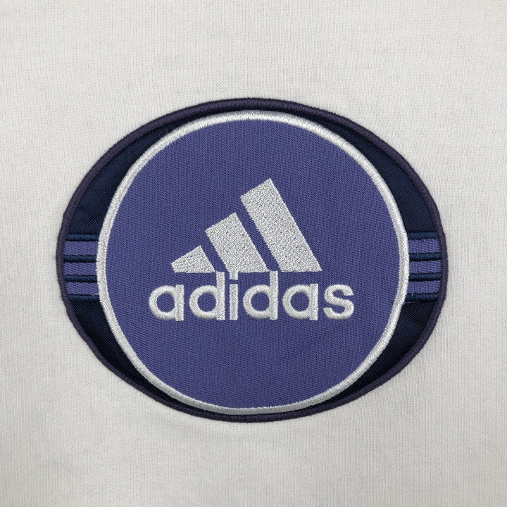 00'S Adidas logo sweatshirt, men's size L cotton white type Vintage Second Hand
