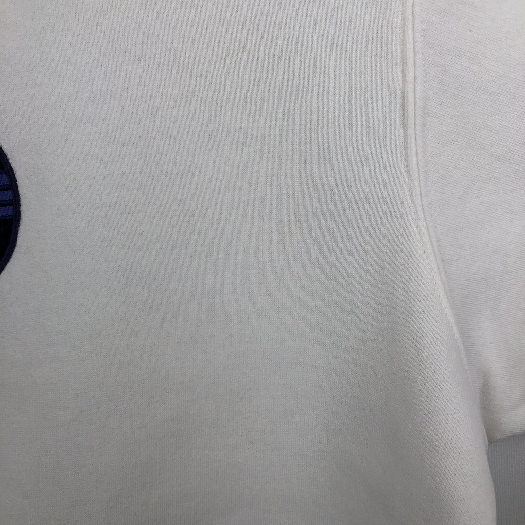 00'S Adidas logo sweatshirt, men's size L cotton white type Vintage Second Hand