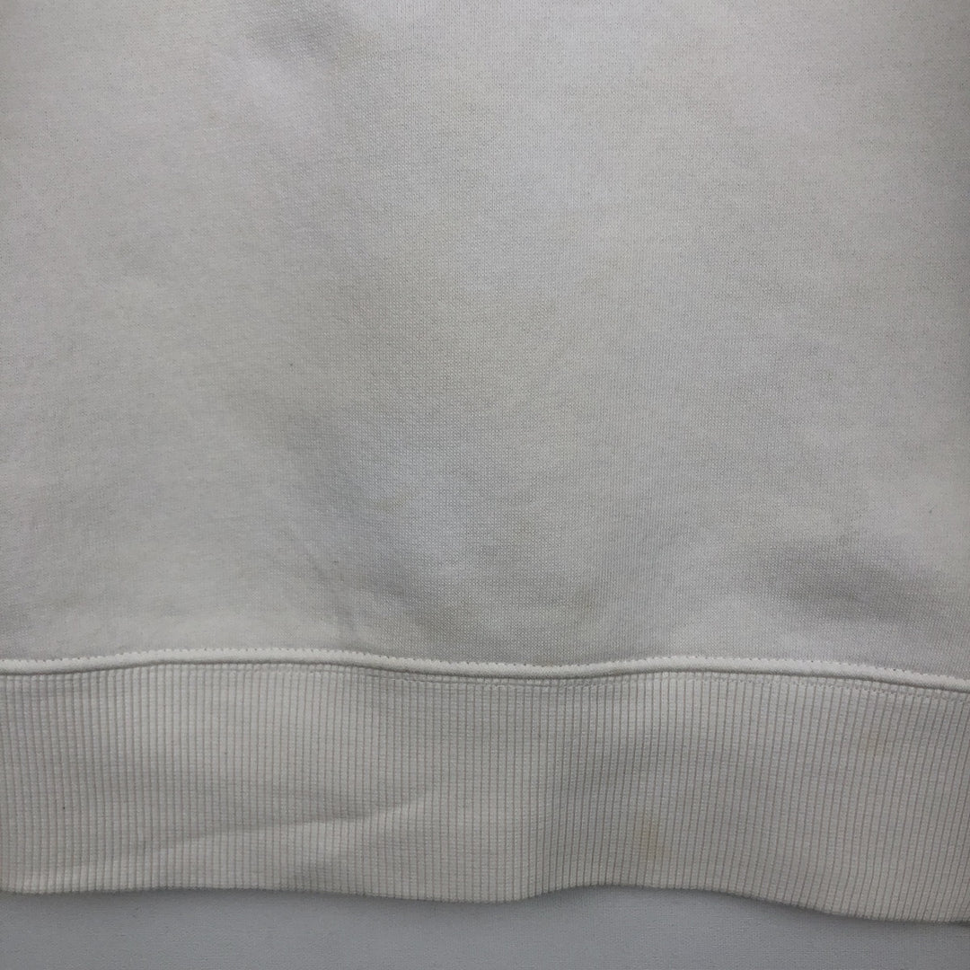 00'S Adidas logo sweatshirt, men's size L cotton white type Vintage Second Hand
